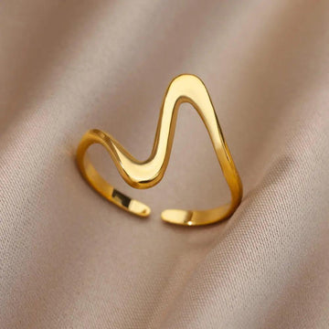 New Arrival Aesthetic Heart Gold Colour Stainless Steel Rings for Women - Daily Use Fashion Jewellery Rings - The Jewellery Supermarket